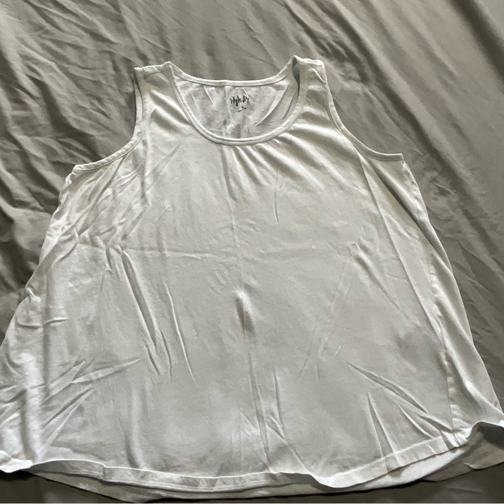 Women's White Style & Co. Tank Top